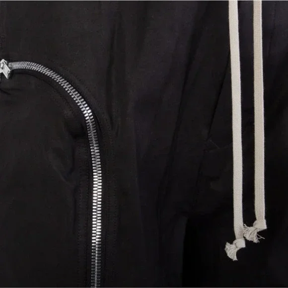 RICK OWENS CARGO PODS SHORTS BLACK Zipper Drawstring Tecuatl Size IT 48